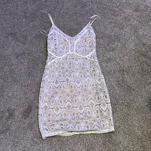 white mini dress